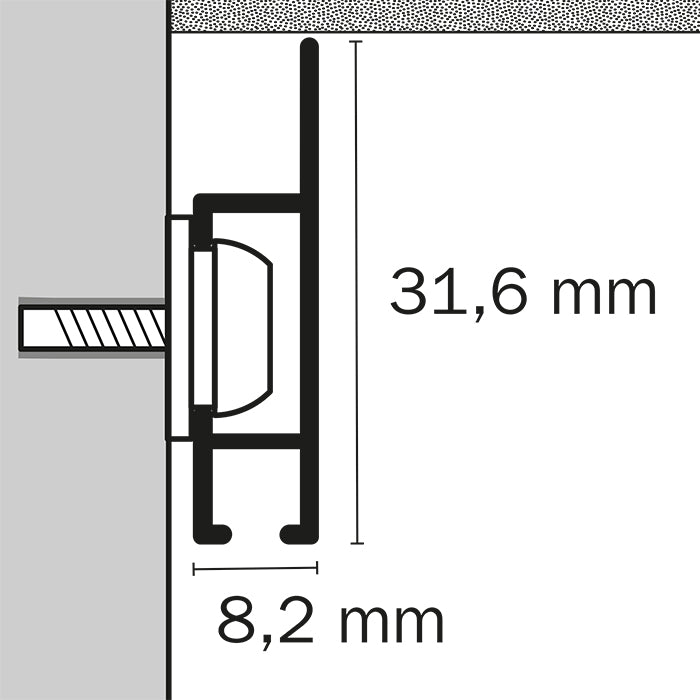STAS cliprail max (150 cm) + monteringssett
